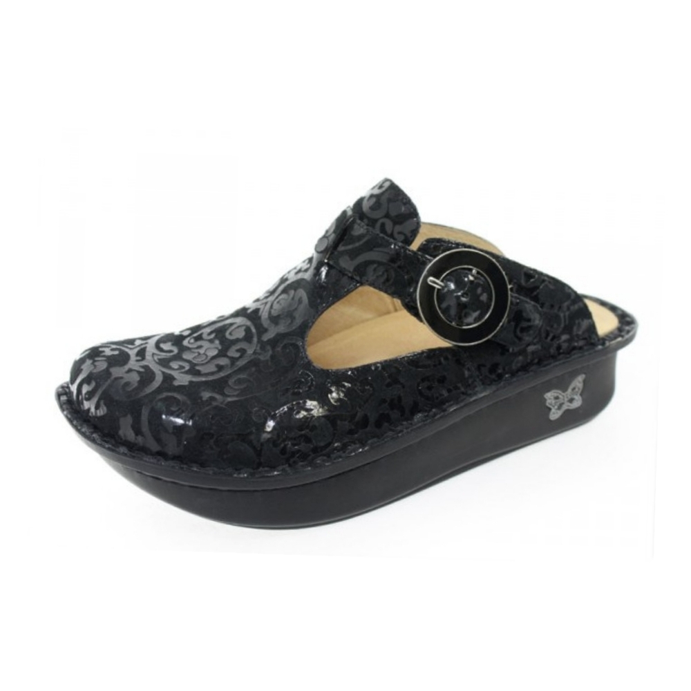 Alegria Classic Black Vine Clogs Size US 7 7.5 EU 37